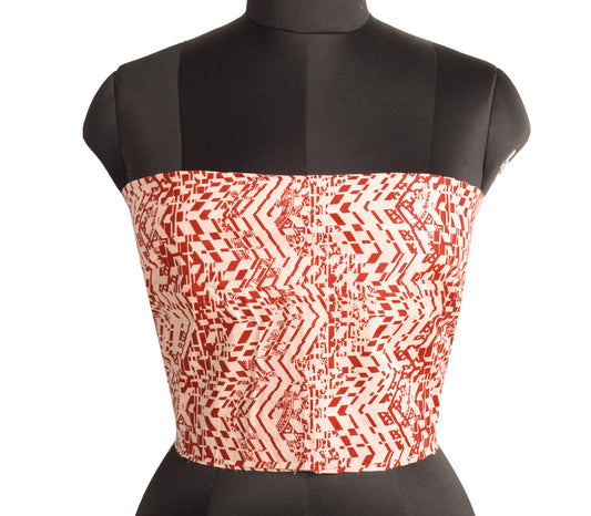 Sushila Vintage Pure Cotton Cream Blouse Piece for Women Remnant Printed Fabric