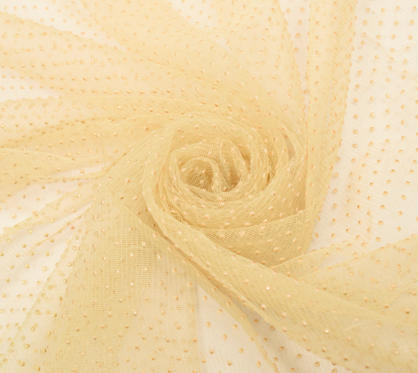 Sushila Vintage Cream Dupatta Net Mesh With Floral Border Long Stole Scarves