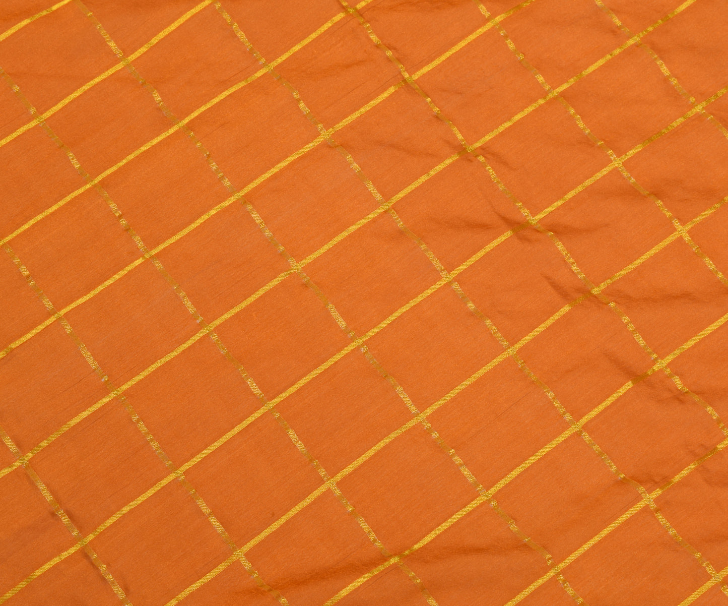 Sushila Vintage Rust Dupatta Blend Silk Checks Woven & Embroidered Long Stole