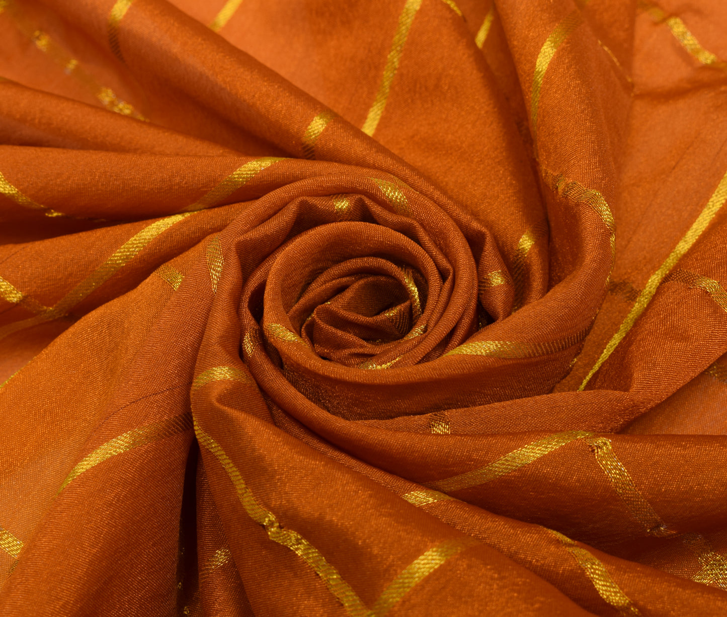Sushila Vintage Rust Dupatta Blend Silk Checks Woven & Embroidered Long Stole