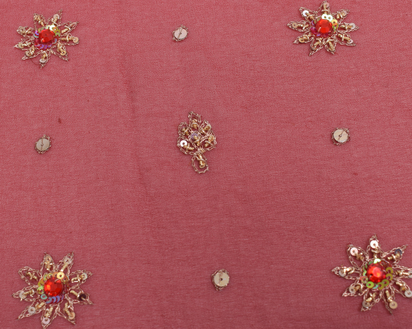 Sushila Vintage Maroon Dupatta Blend Georgette Silk Hand Beaded Long Stole Wrap