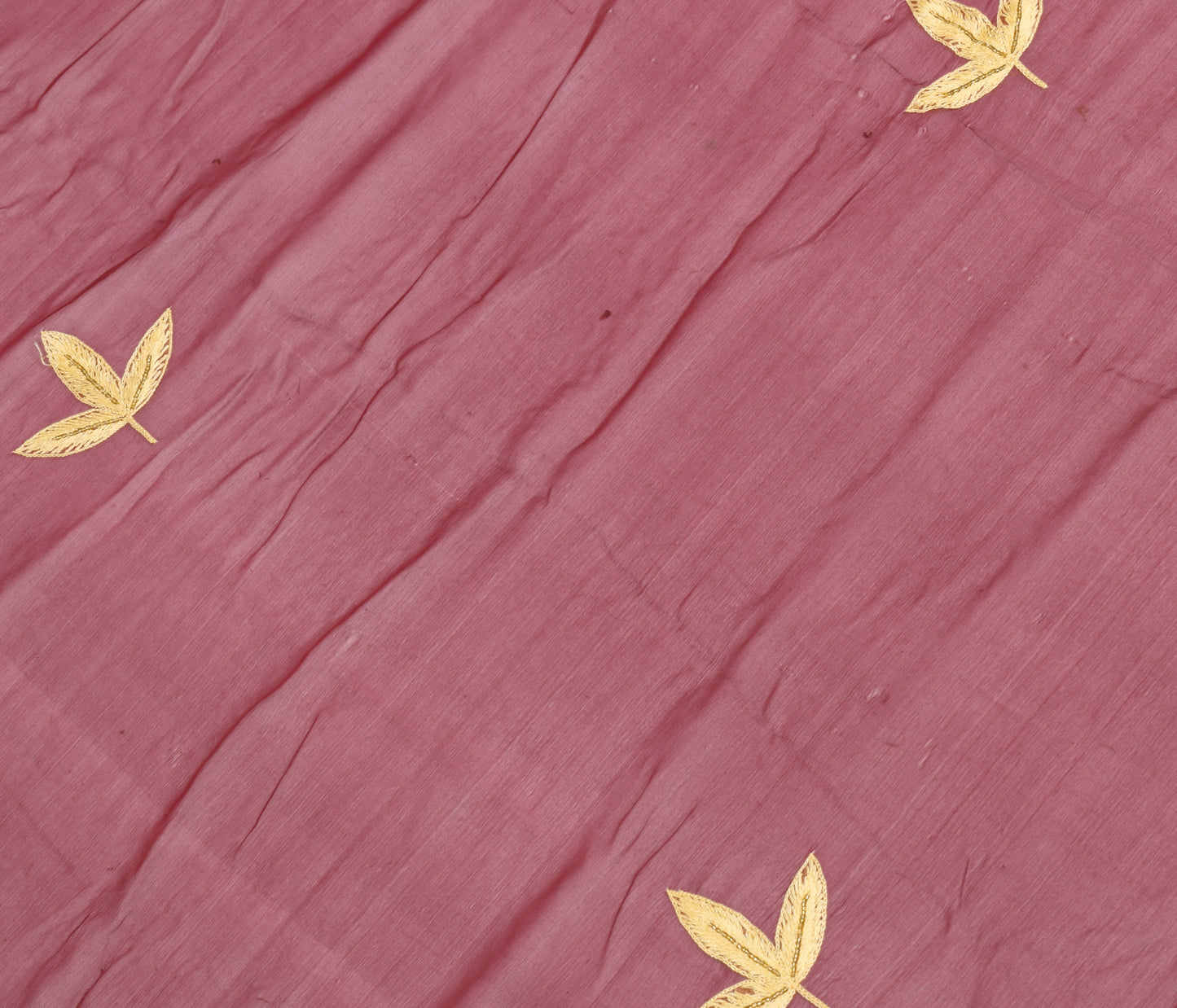 Sushila Vintage Maroon Dupatta 100%Pure Chiffon Silk Embroidered Long Stole Veil