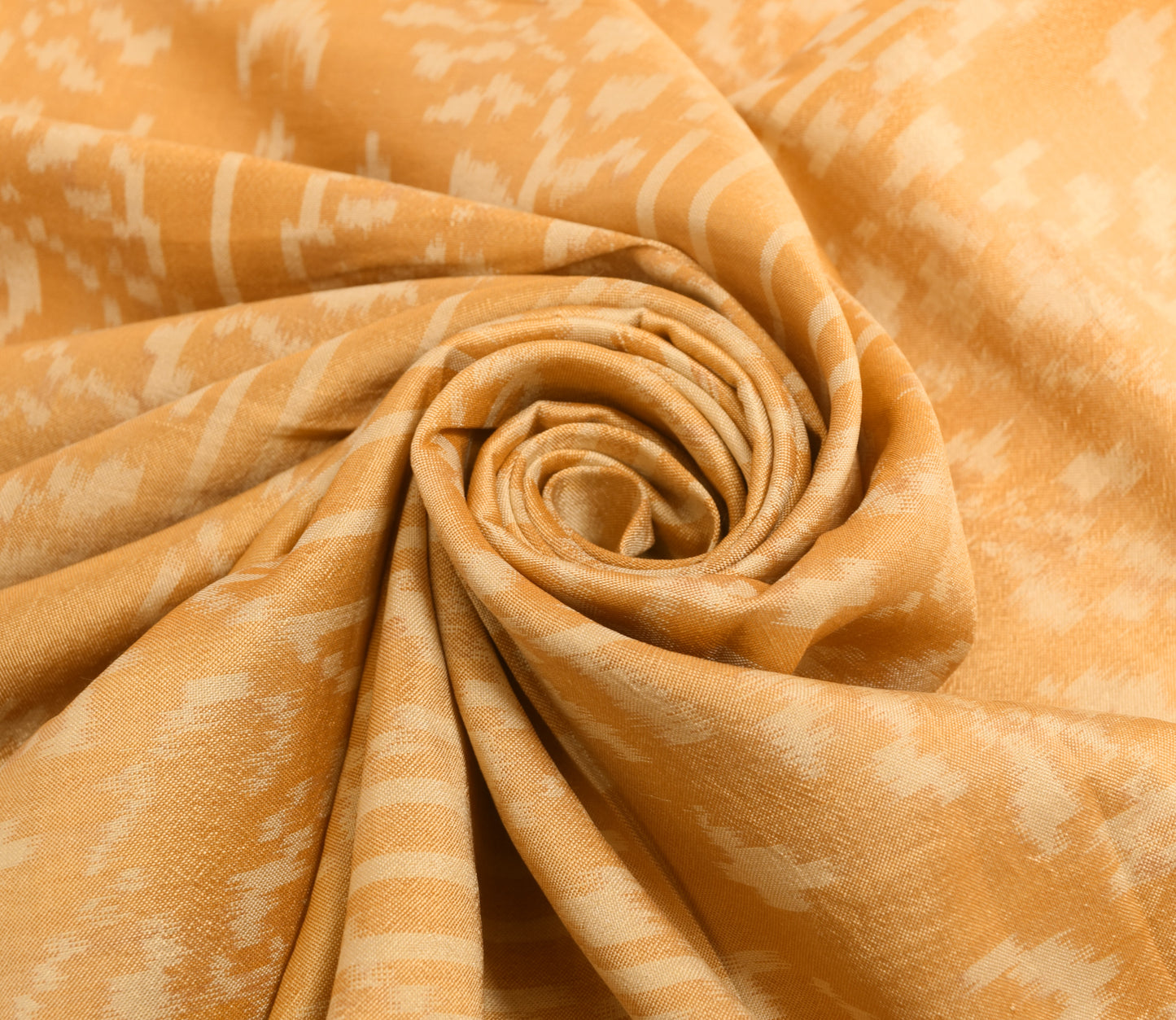 Sushila Vintage Peach Hand Woven Ikkat Patola Dupatta 100% Pure Silk Long Stole