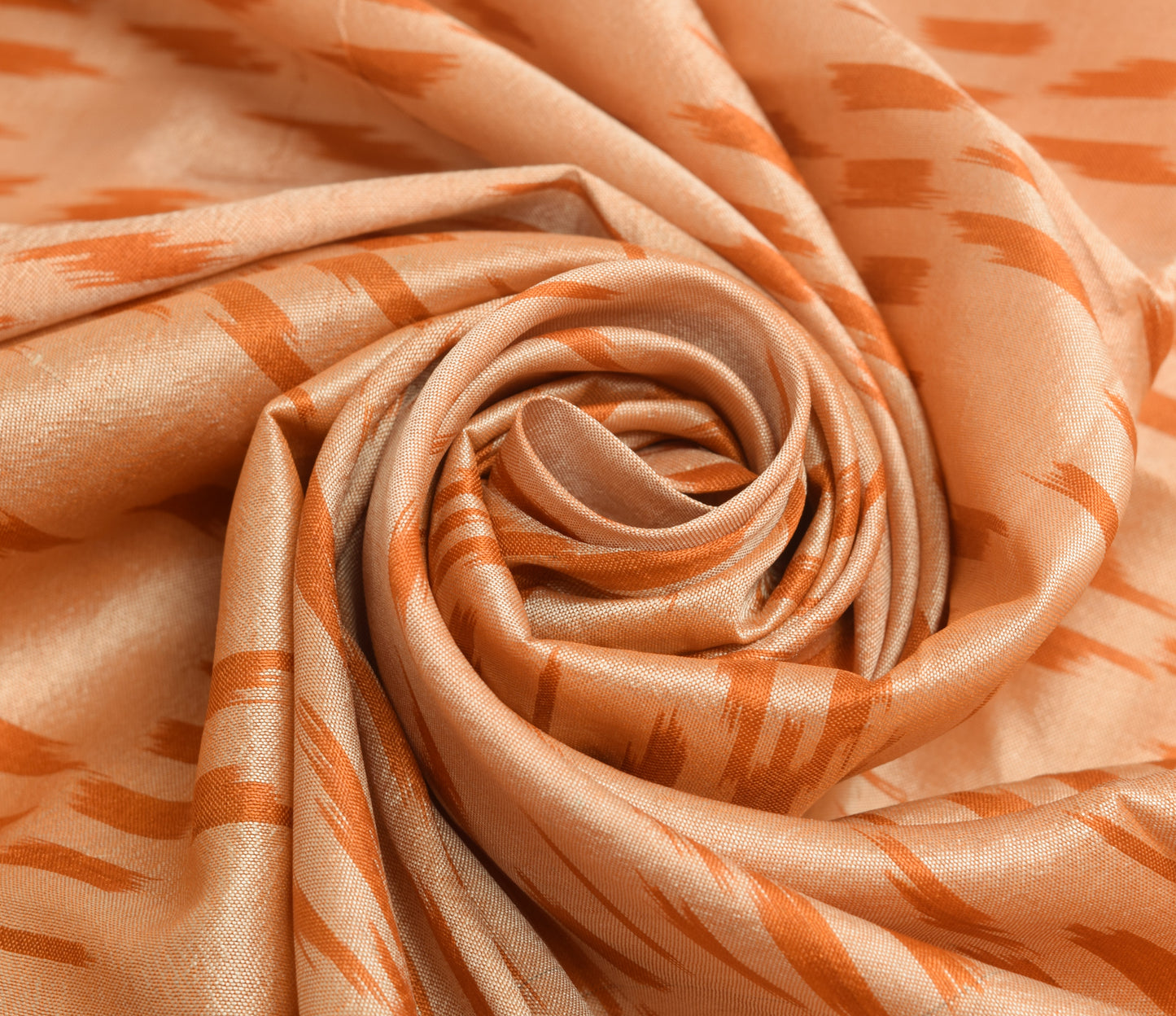 Sushila Vintage Peach 100% Pure Silk Dupatta Hand Woven Ikkat Patola Long Stole
