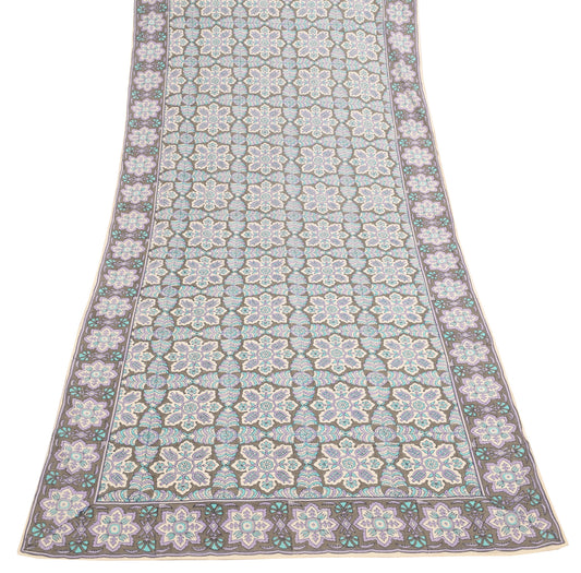 Sushila Vintage Dupatta 100% Pure Cotton Hand Block Printed Floral Long Stole