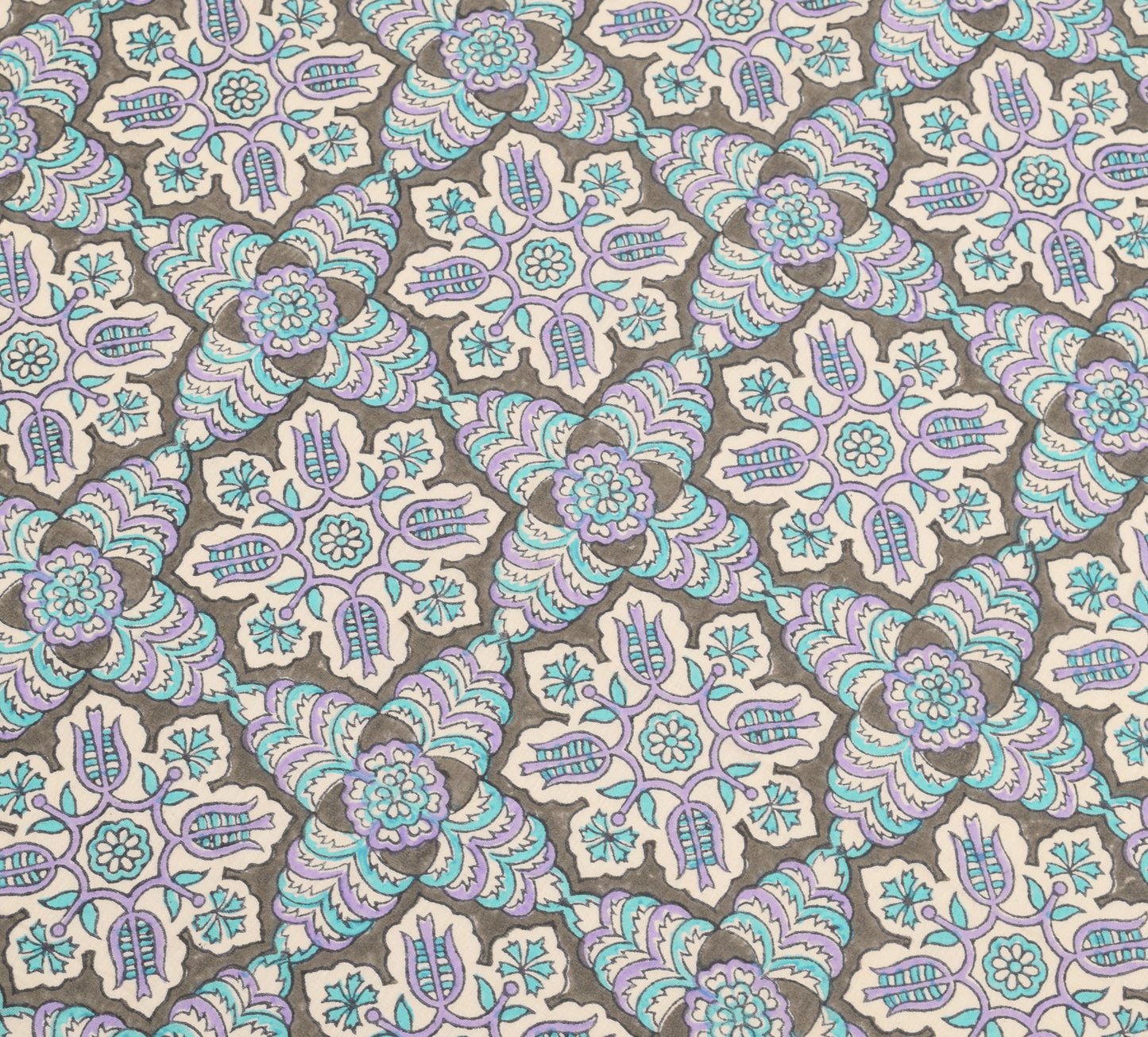 Sushila Vintage Dupatta 100% Pure Cotton Hand Block Printed Floral Long Stole