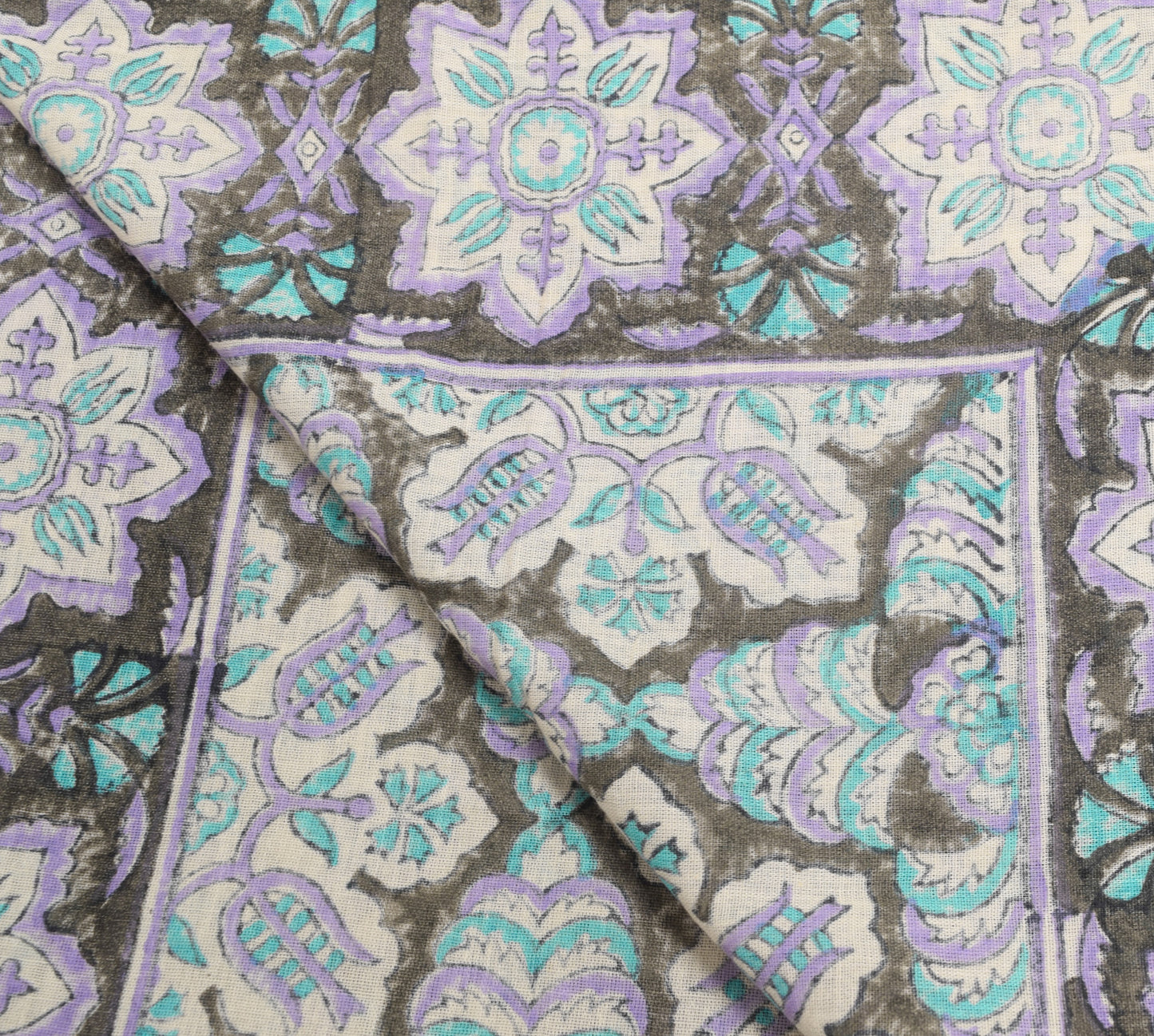 Sushila Vintage Dupatta 100% Pure Cotton Hand Block Printed Floral Long Stole