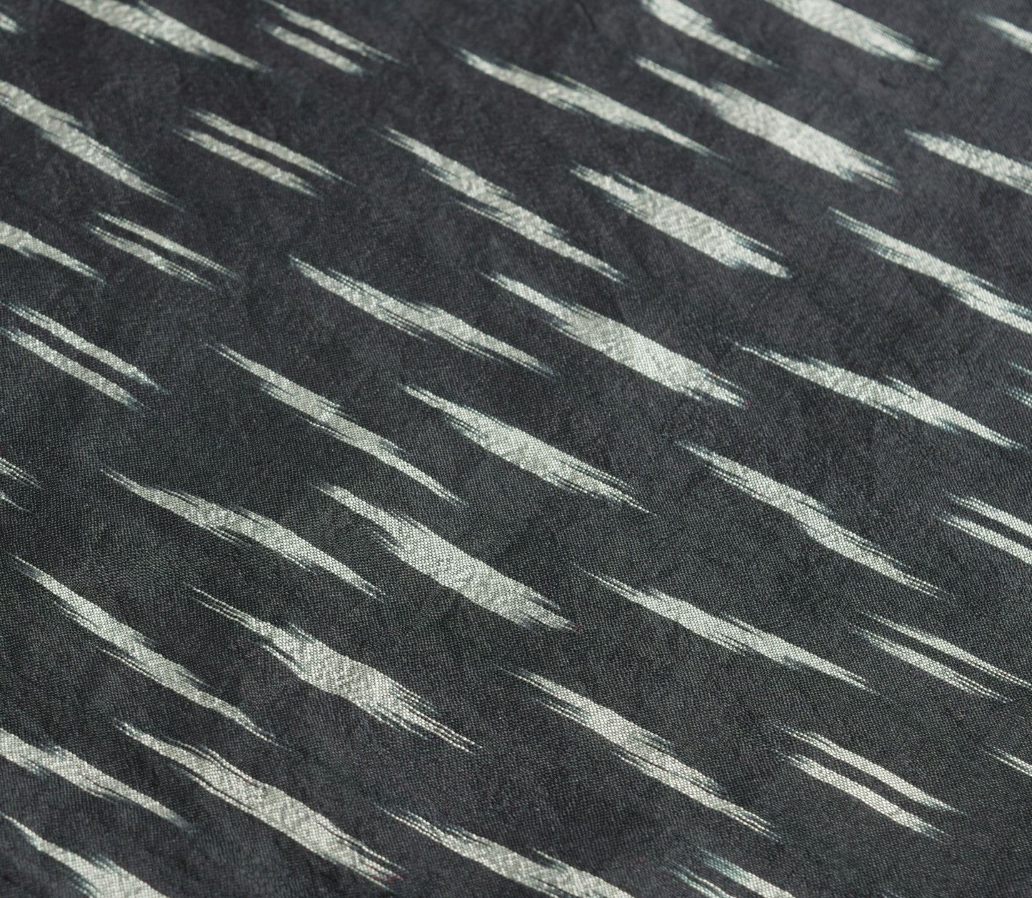 Sushila Vintage Black Hand Woven Ikkat Patola Dupatta 100% Pure Silk Long Stole