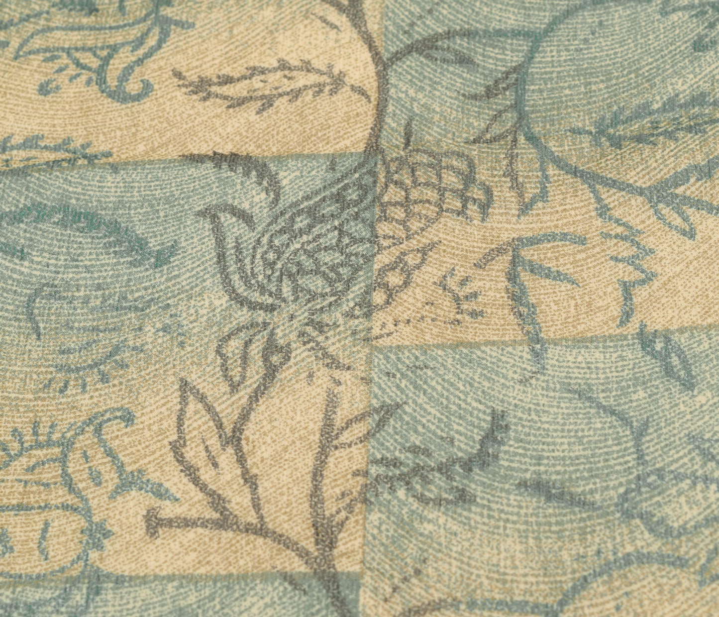Sushila Vintage Teal Green Dupatta Georgette Silk Floral Printed Long Stole Wrap
