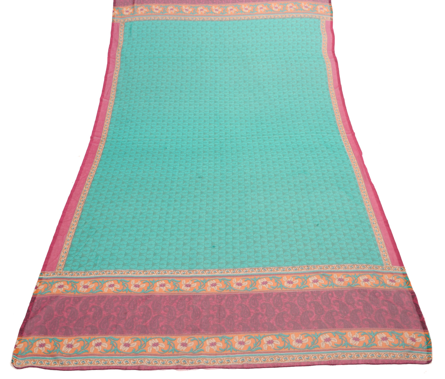 Sushila Vintage Green Printed Dupatta Blend Georgette Silk Women's Long Stole