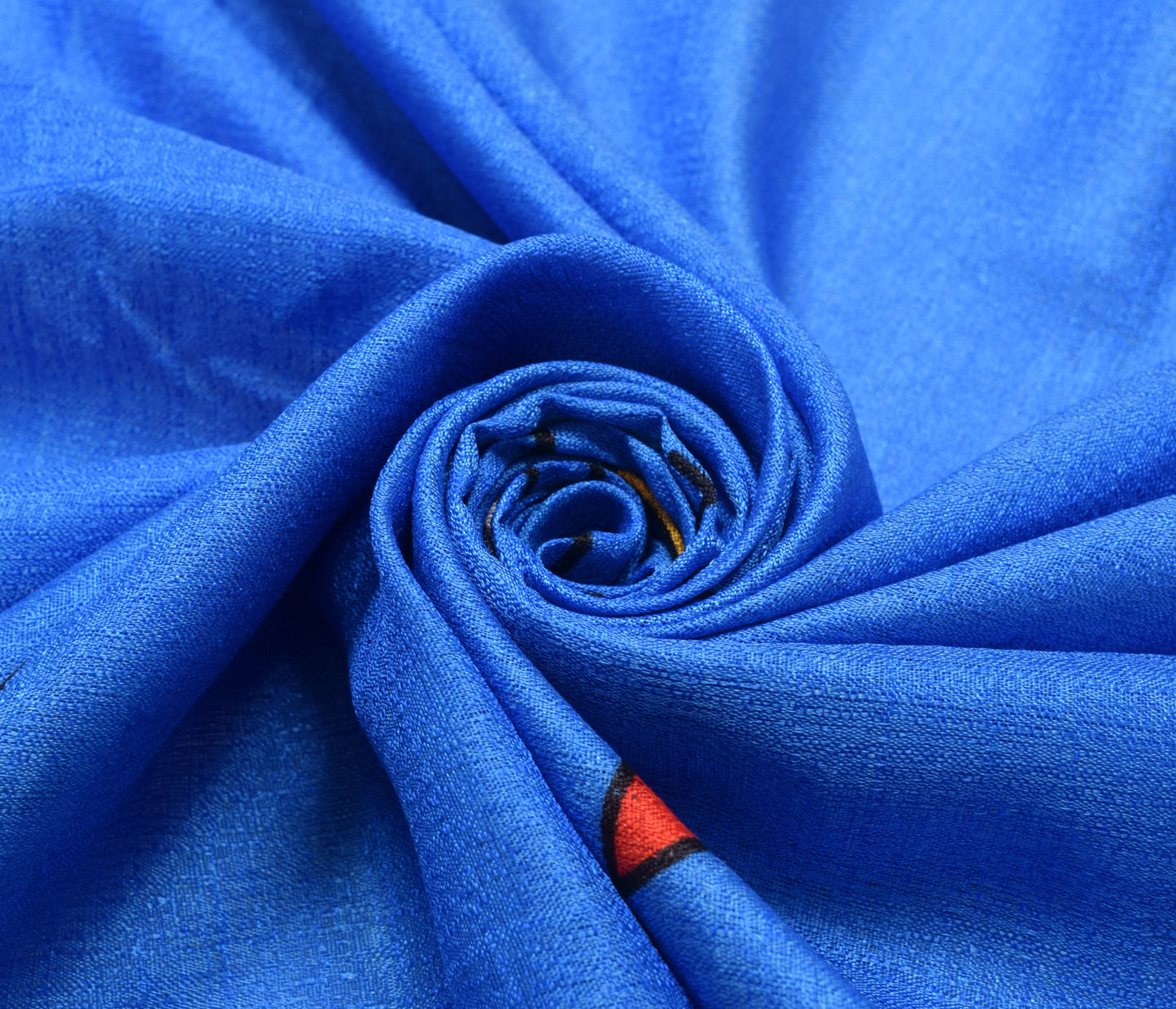Sushila Vintage Blue Dupatta Art Silk Warli Printed & Woven Long Stole Scarves