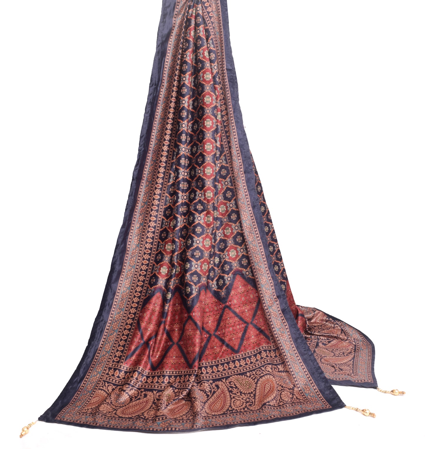 Sushila Vintage Dupatta Digital Printed Velvet Party Wear Long Stole Scarves