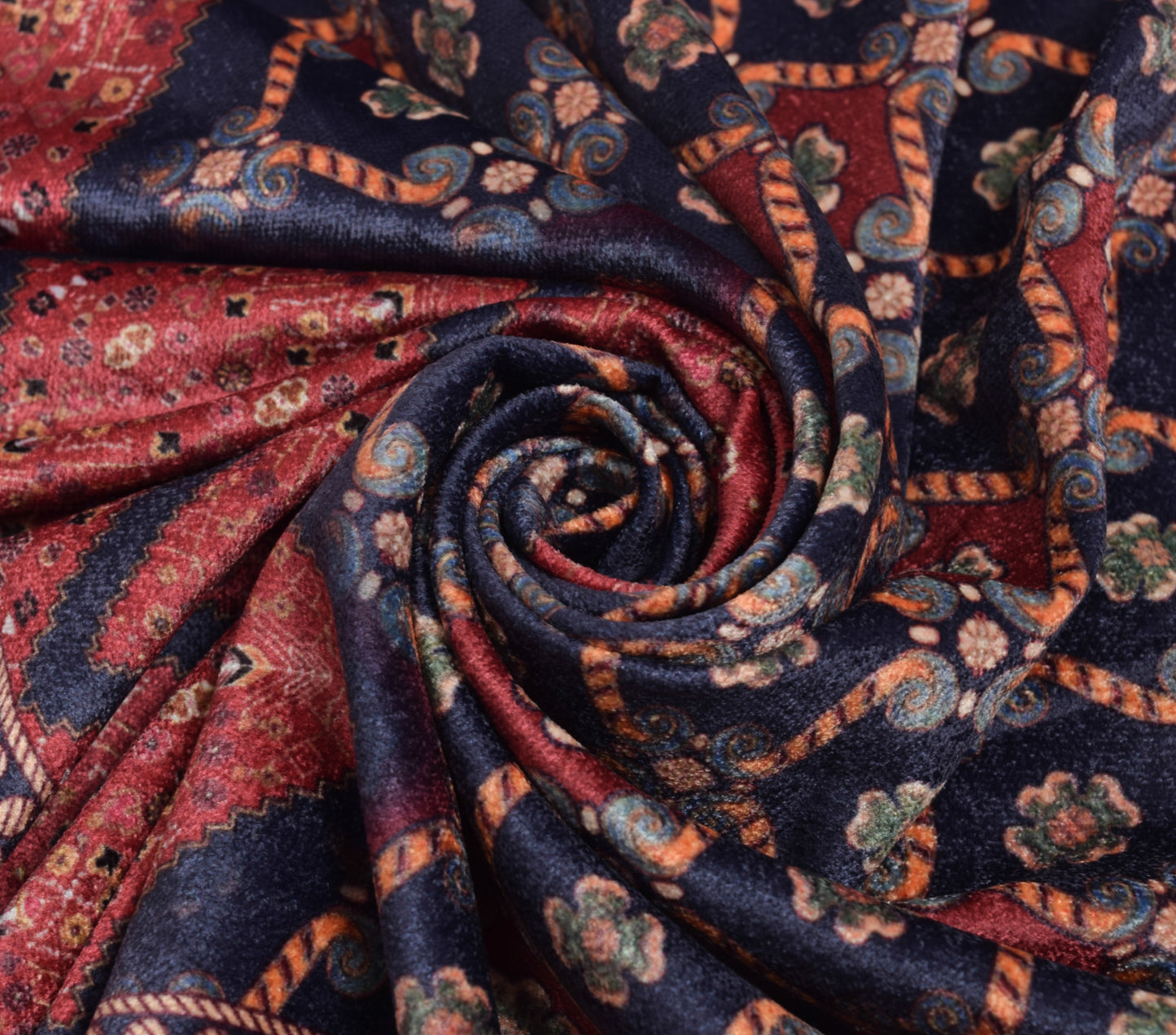 Sushila Vintage Dupatta Digital Printed Velvet Party Wear Long Stole Scarves