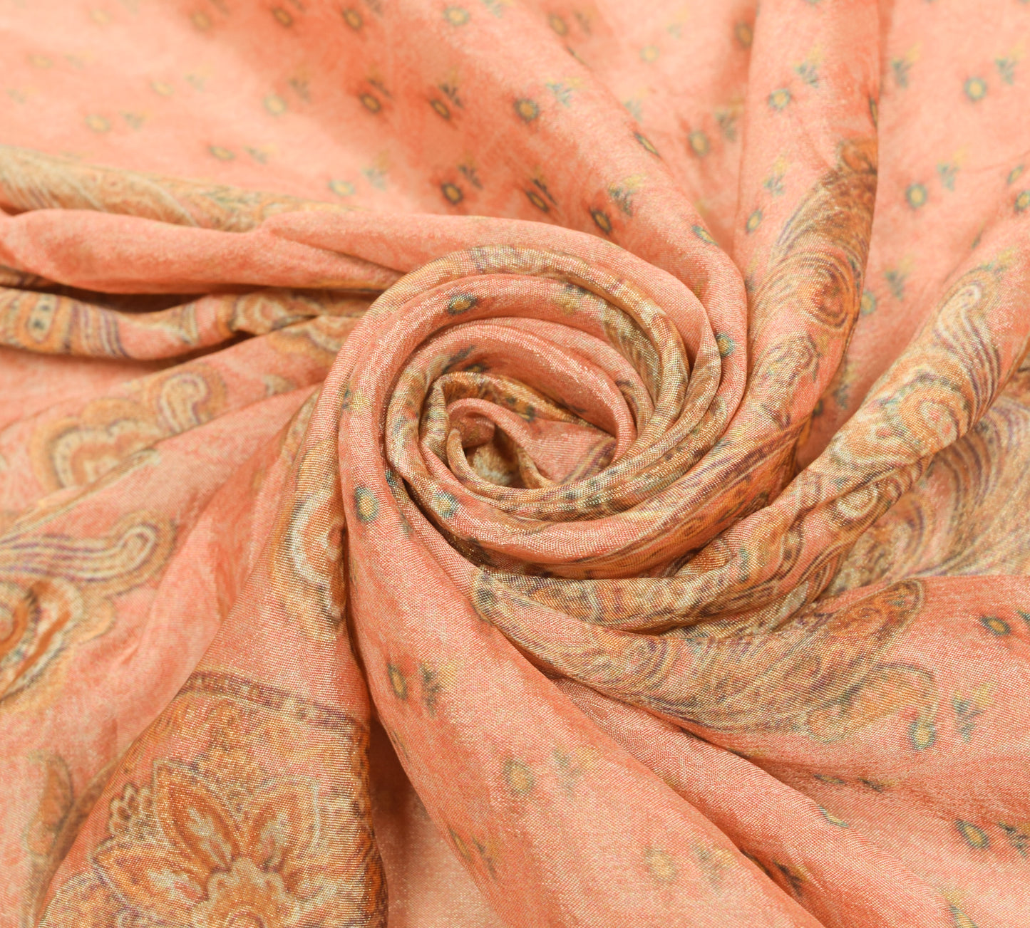 Sushila Vintage Indian Dupatta 100% Pure Silk Digital Printed Floral Long Stole