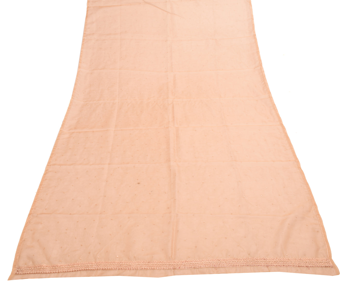 Sushila Vintage Brown Net Mesh Dupatta Hand Beaded Zardozi Classy Long Stole
