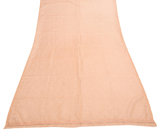 Sushila Vintage Brown Net Mesh Dupatta Hand Beaded Zardozi Classy Long Stole