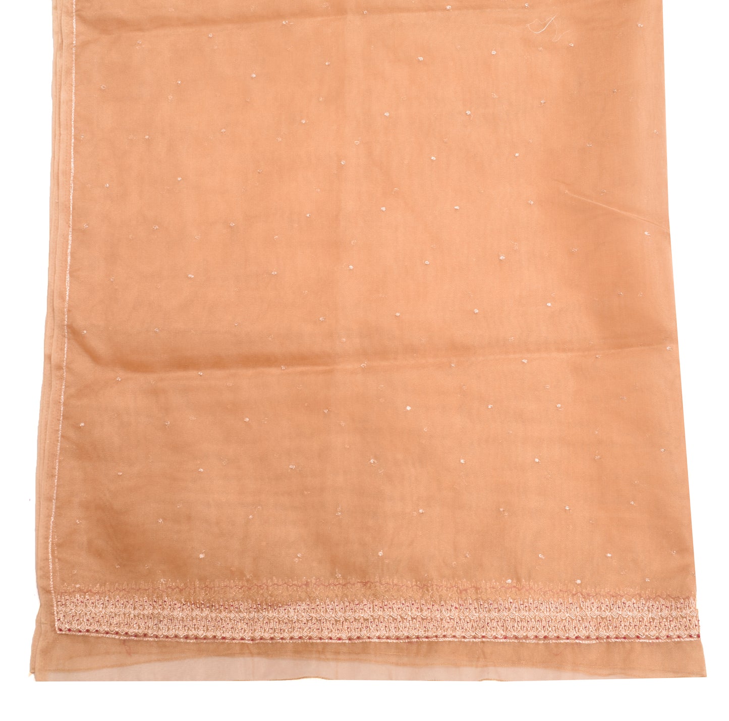 Sushila Vintage Brown Net Mesh Dupatta Hand Beaded Zardozi Classy Long Stole
