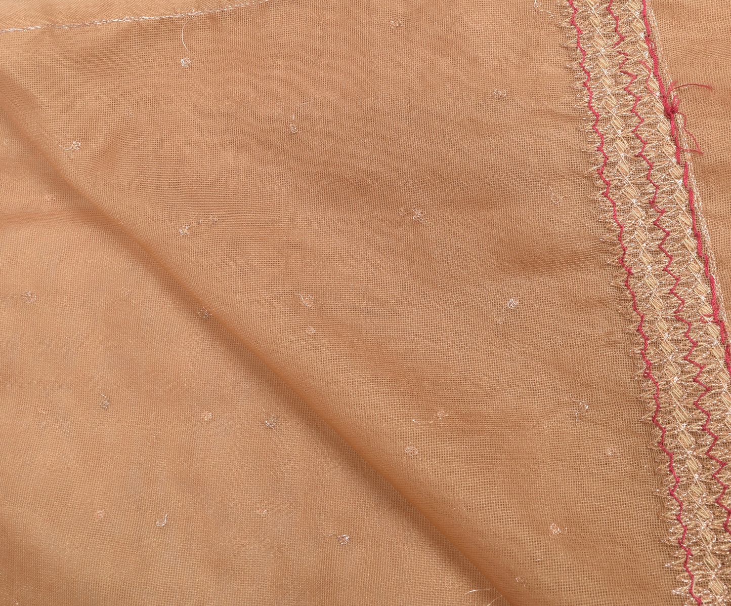 Sushila Vintage Brown Net Mesh Dupatta Hand Beaded Zardozi Classy Long Stole