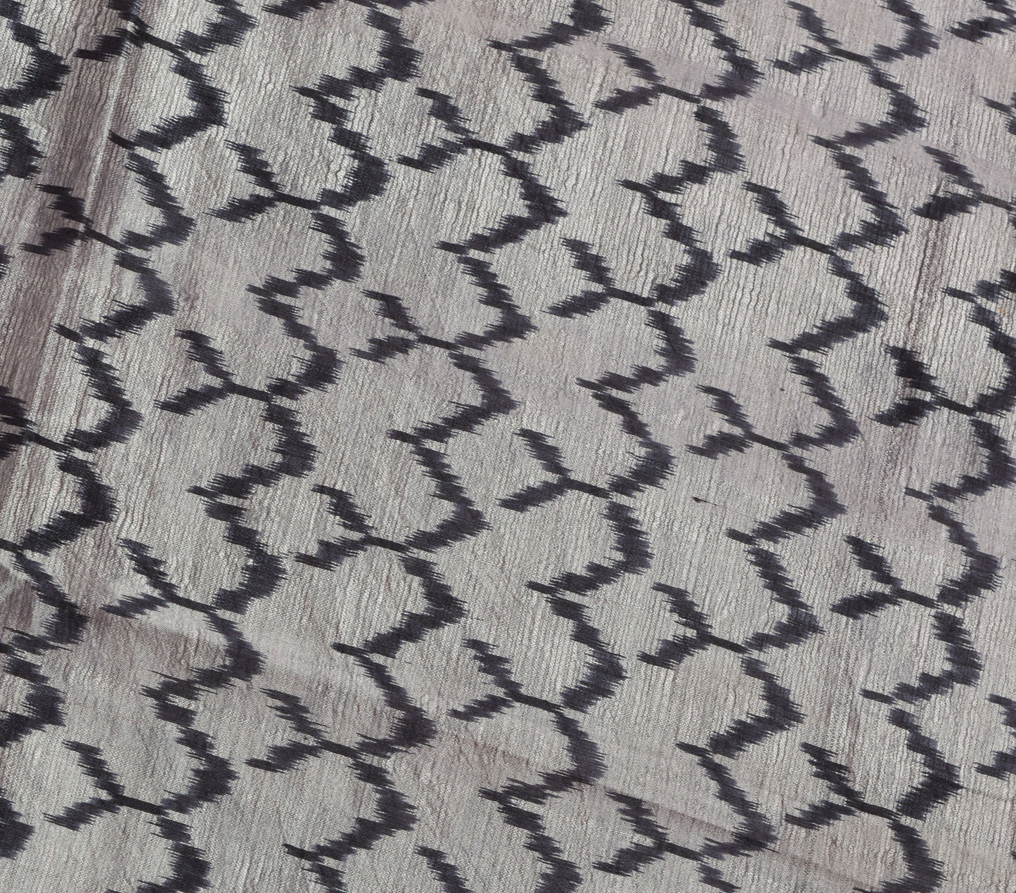 Sushila Vintage Gray 100% Pure Silk Dupatta Hand Woven Ikkat Patola Long Stole