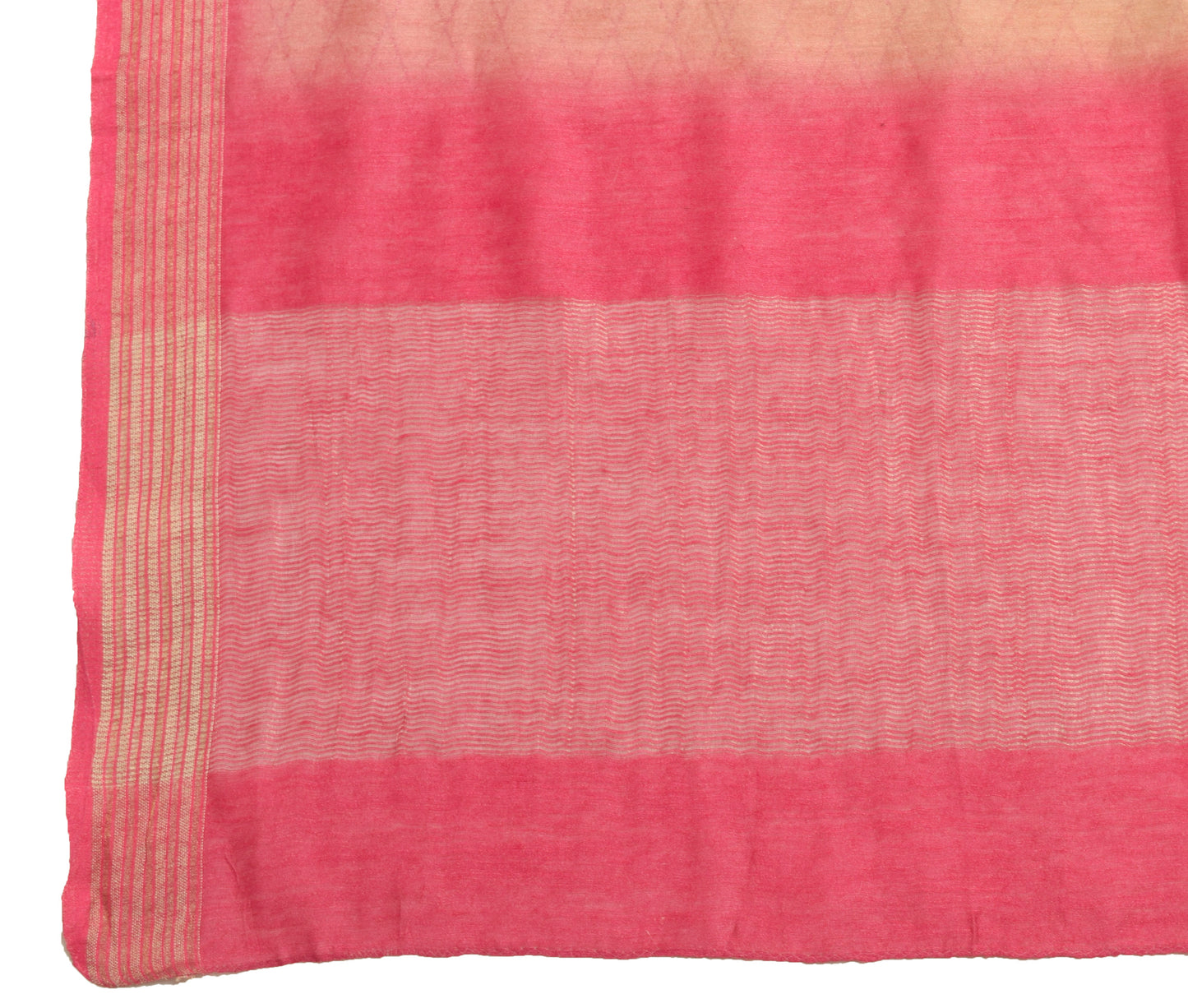 Sushila Vintage Brown&Pink Dupatta 100% Pure Silk Printed Floral Soft Long Stole