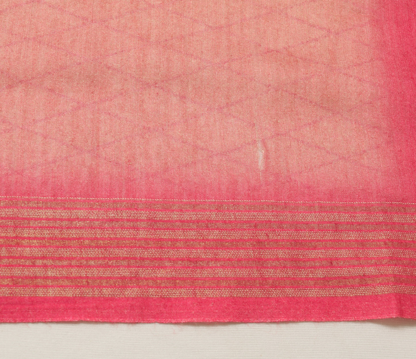Sushila Vintage Brown&Pink Dupatta 100% Pure Silk Printed Floral Soft Long Stole