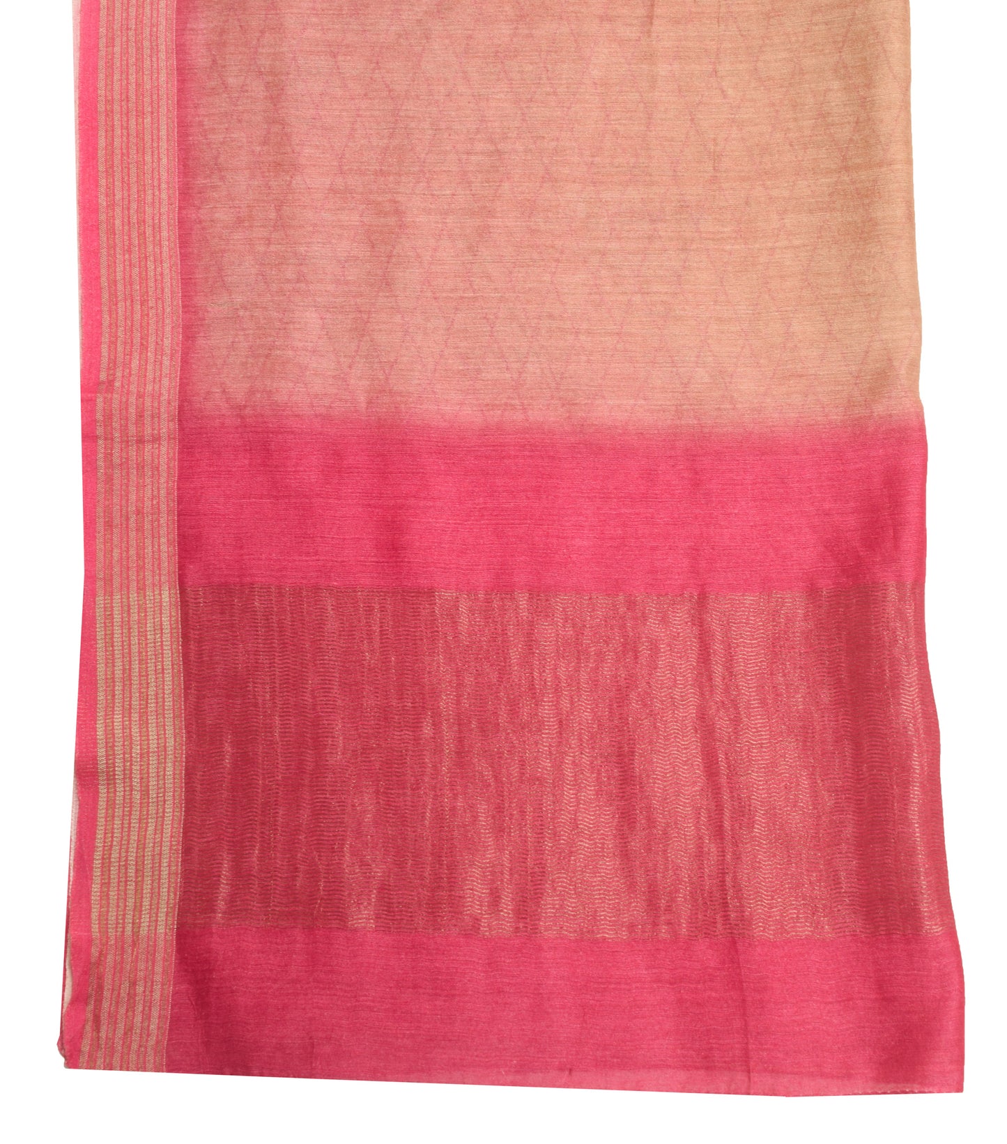 Sushila Vintage Brown&Pink Dupatta 100% Pure Silk Printed Floral Soft Long Stole