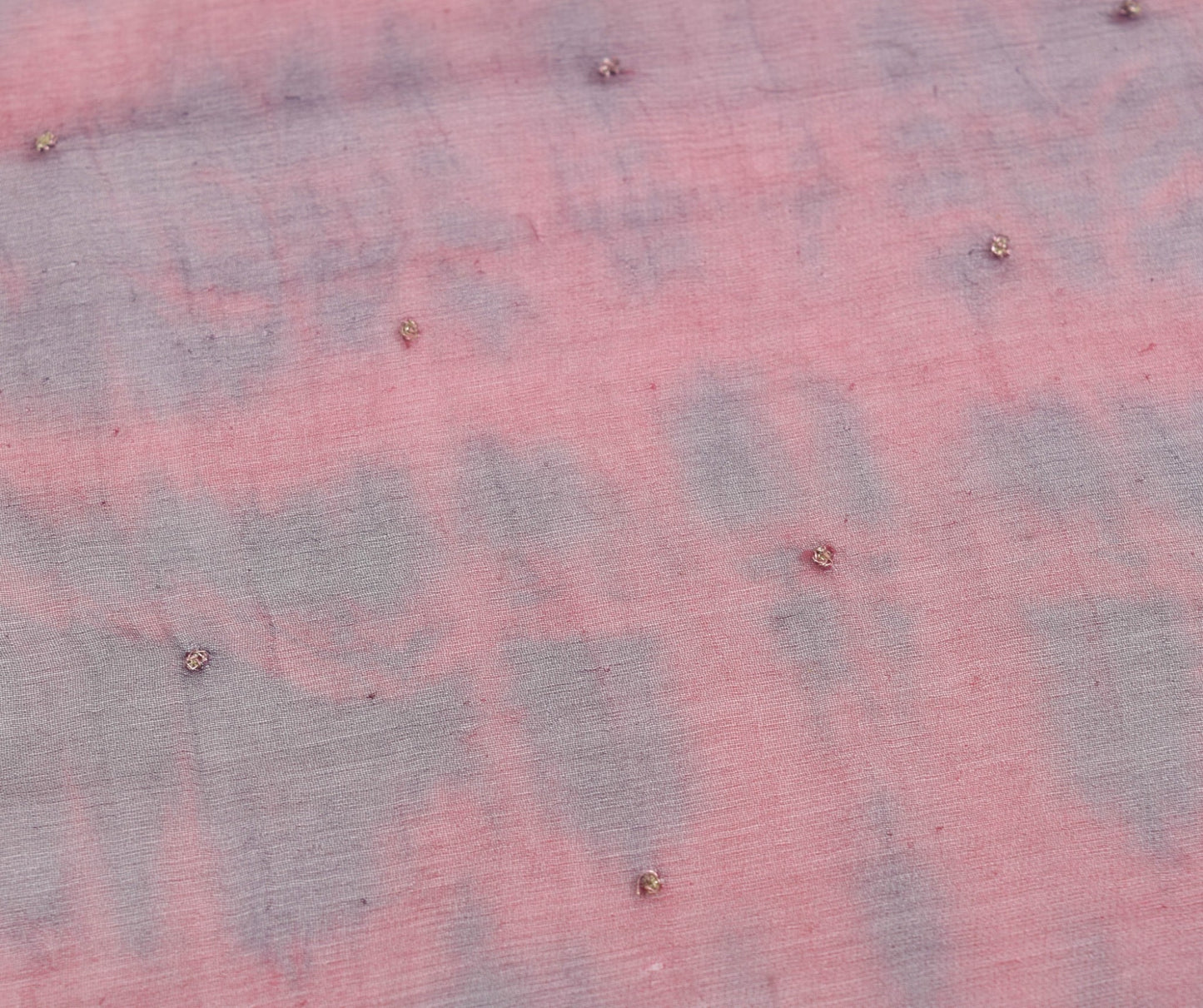 Sushila Vintage Maroon Tie-Dye Chiffon Silk Dupatta Hand Beaded Long Stole Wrap
