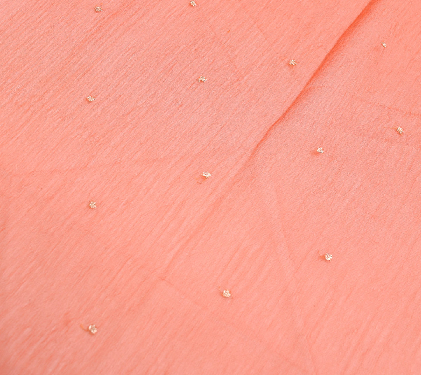 Sushila Vintage Rust Dupatta Chiffon Silk Hand Beaded Zari Work Long Stole Veil