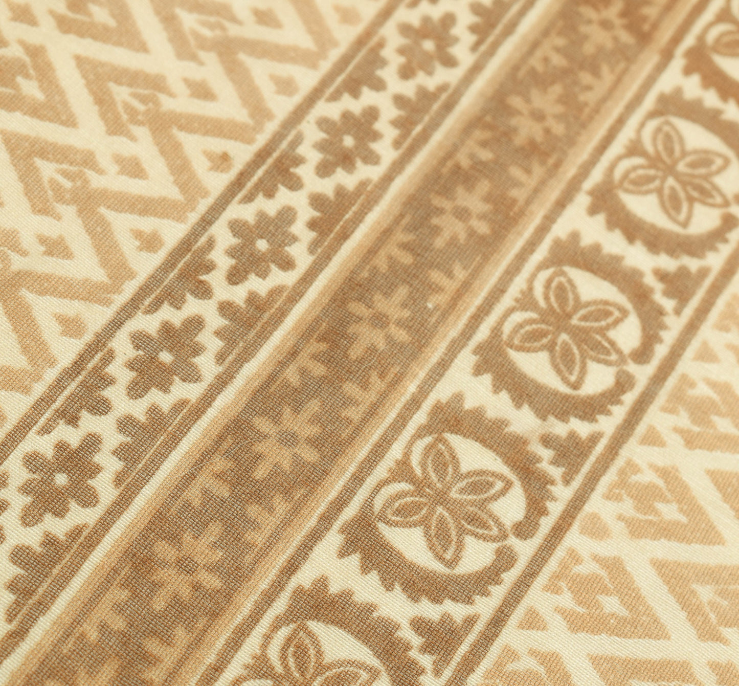 Sushila Vintage Cream 100% Pure Silk Dupatta Printed Daily Wear Long Stole Wrap