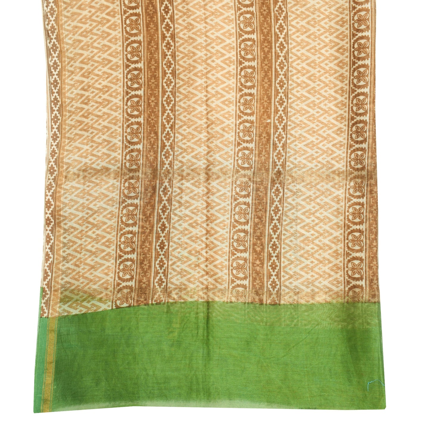 Sushila Vintage Cream 100% Pure Silk Dupatta Printed Daily Wear Long Stole Wrap