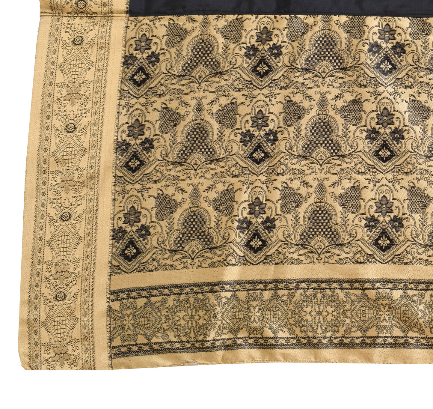 Sushila Vintage Black Woven Classy Dupatta Silk Soft Party Wear Long Stole Veil