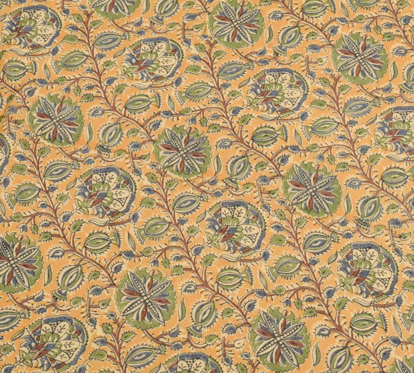 Sushila Vintage Cream Floral Dupatta Pure Cotton Hand Block Printed Long Stole