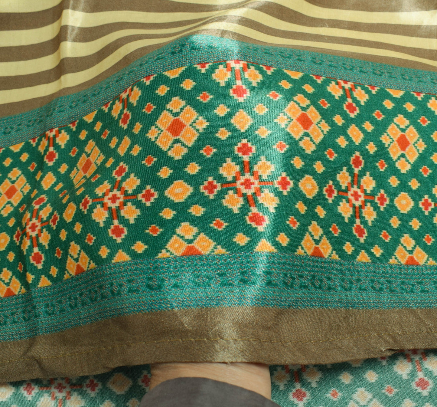 Sushila Vintage Digital Printed Dupatta 100% Pure Satin Silk Stylish Long Stole