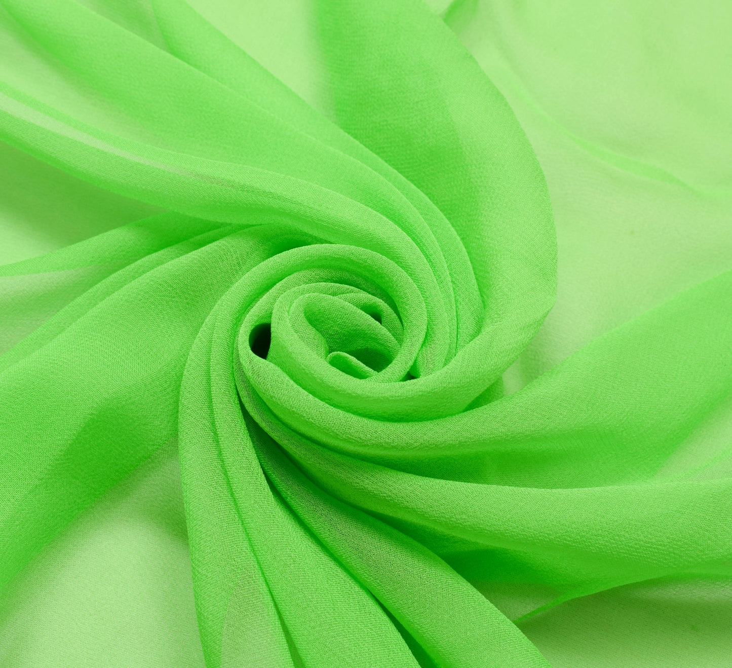 Sushila Vintage Green Georgette Silk Dupatta Hand Embraided Floral Long Stole