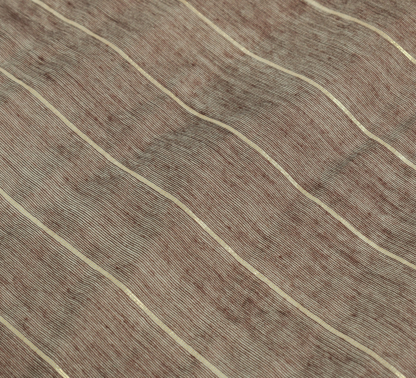 Sushila Vintage Brown Silk Dupatta Stripes Woven Branded Stunning Long Stole