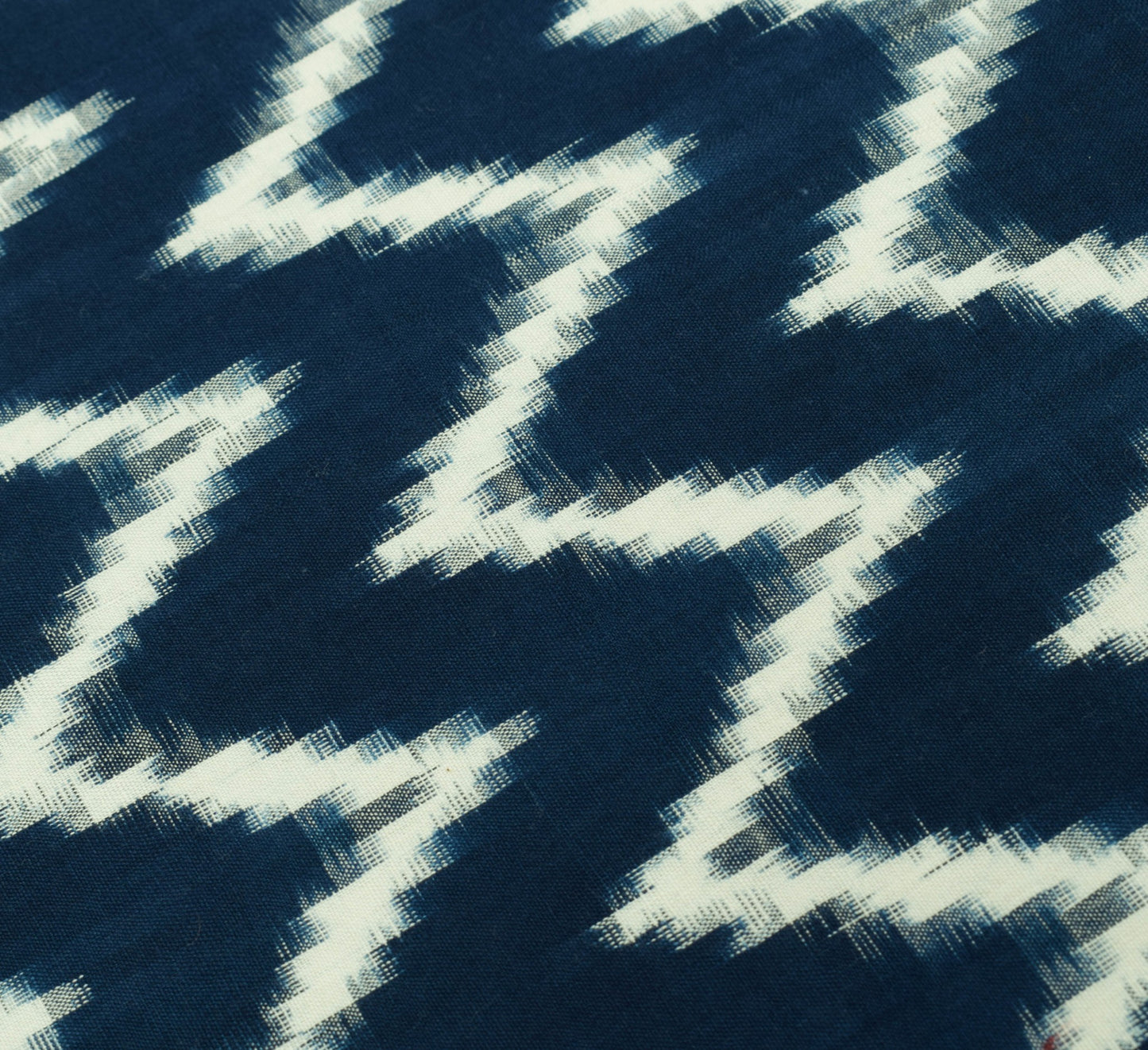 Sushila Vintage Off-White & Blue Dupatta Handloom Pure Cotton Ikat Long Stole
