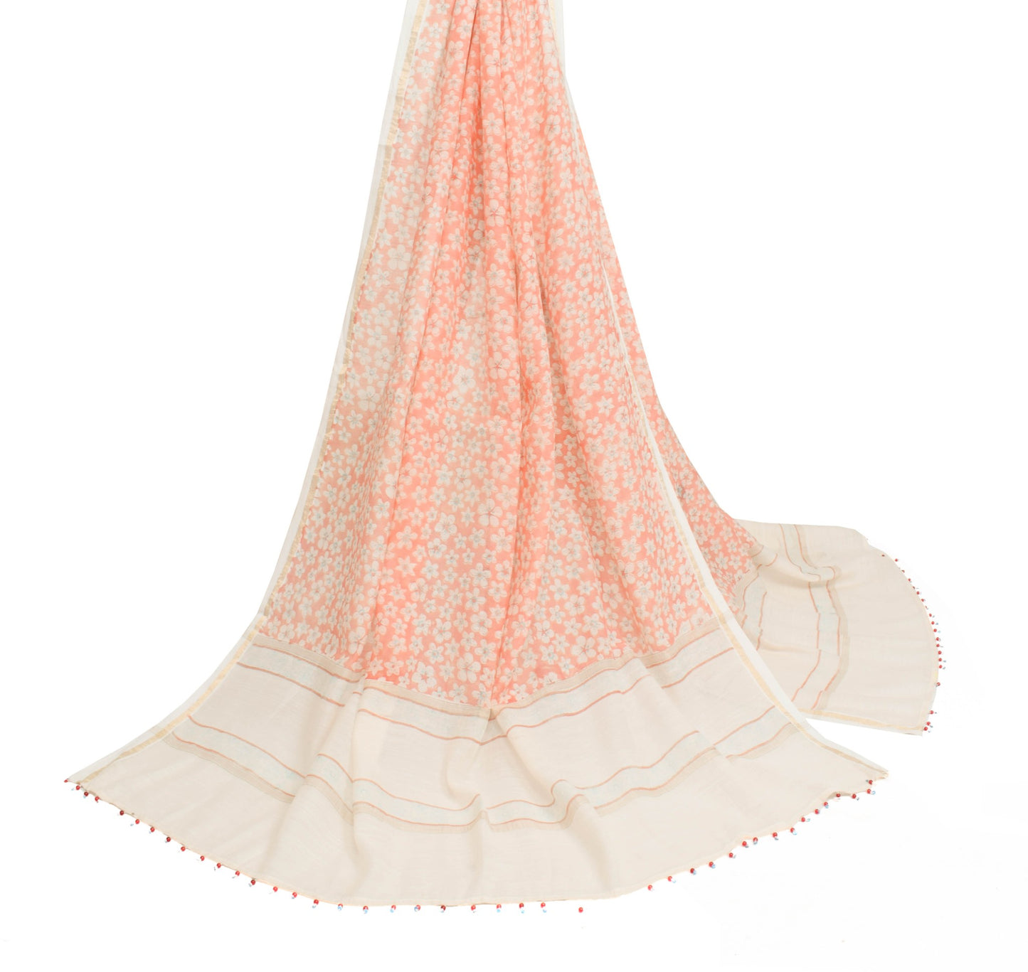 Sushila Vintage Bagru Hand Block Printing Dupatta Pure Cotton Branded Long Stole