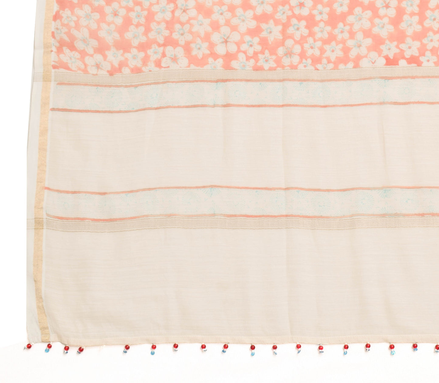 Sushila Vintage Bagru Hand Block Printing Dupatta Pure Cotton Branded Long Stole