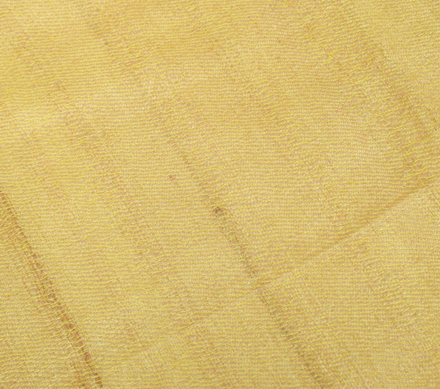 Sushila Vintage Yellow 100% Pure Woolen Dupatta Plain Indian Long Stole Shawl
