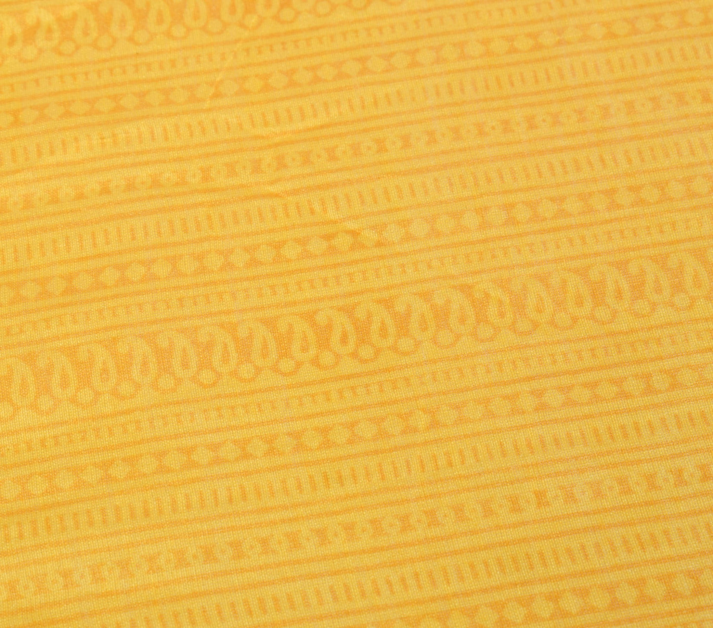 Sushila Vintage Yellow Pure Cotton Silk Dupatta Hand Block Printed Long Stole