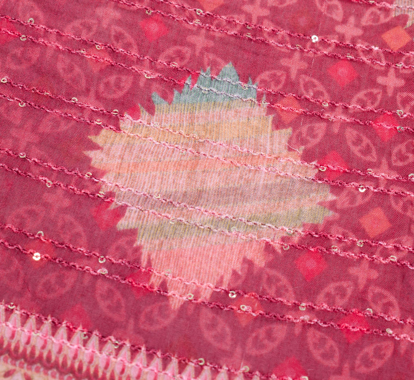 Sushila Vintage 100% Pure Cotton Dupatta Printed Stunning Soft Long Stole Warp