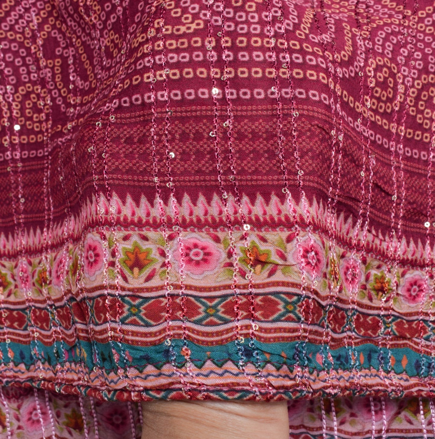Sushila Vintage 100% Pure Cotton Dupatta Printed Stunning Soft Long Stole Warp