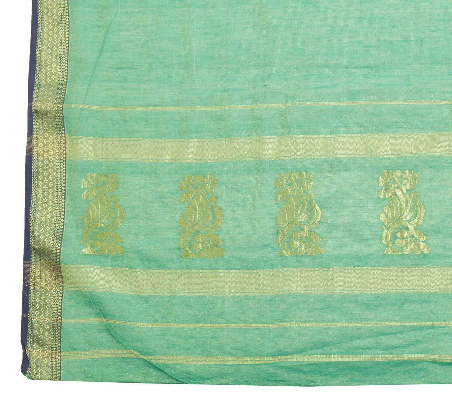 Sushila Vintage Green Woven Dupatta 100% Pure Tissue party Wear Long Stole Hijab