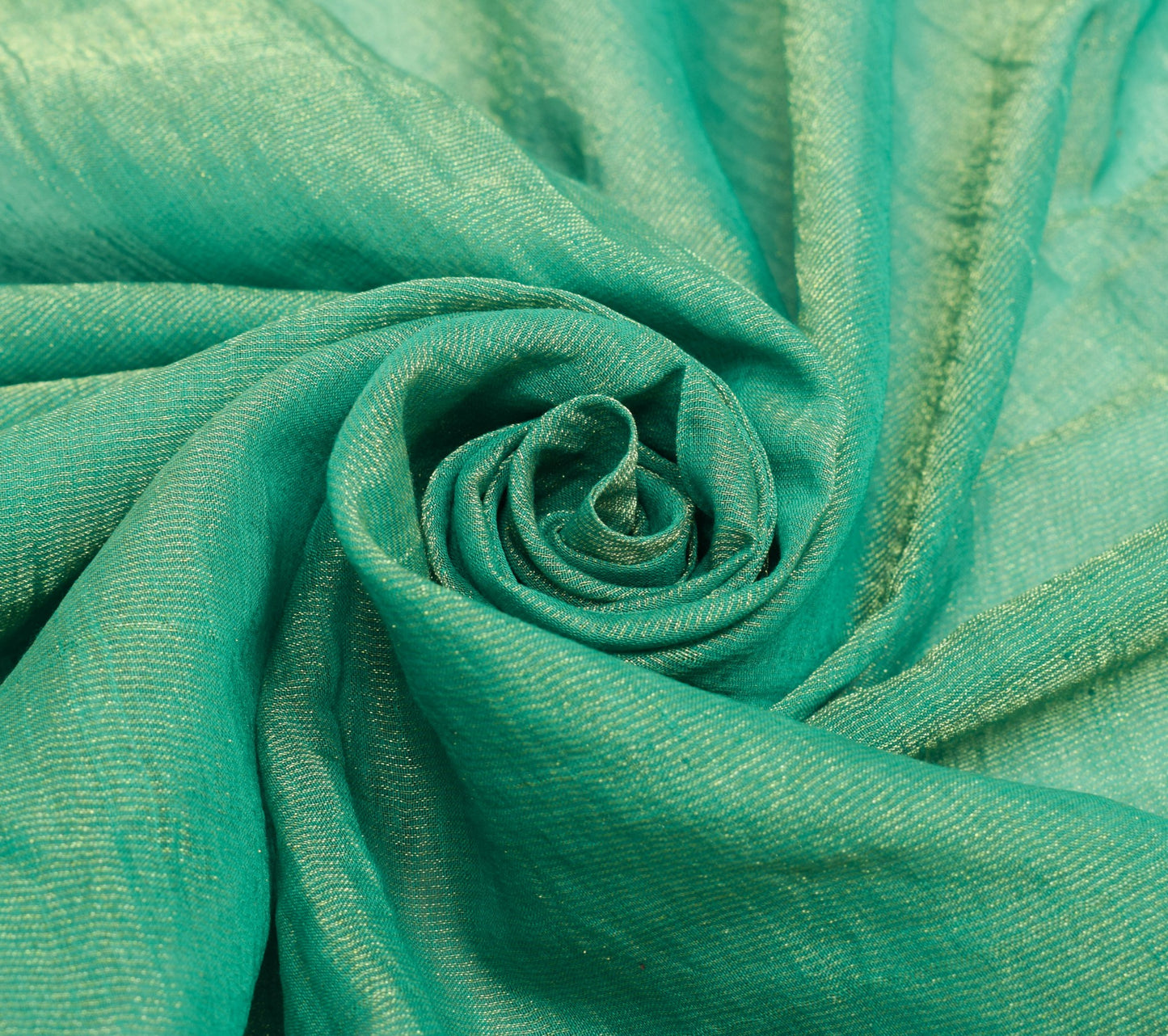 Sushila Vintage Green Woven Dupatta 100% Pure Tissue party Wear Long Stole Hijab