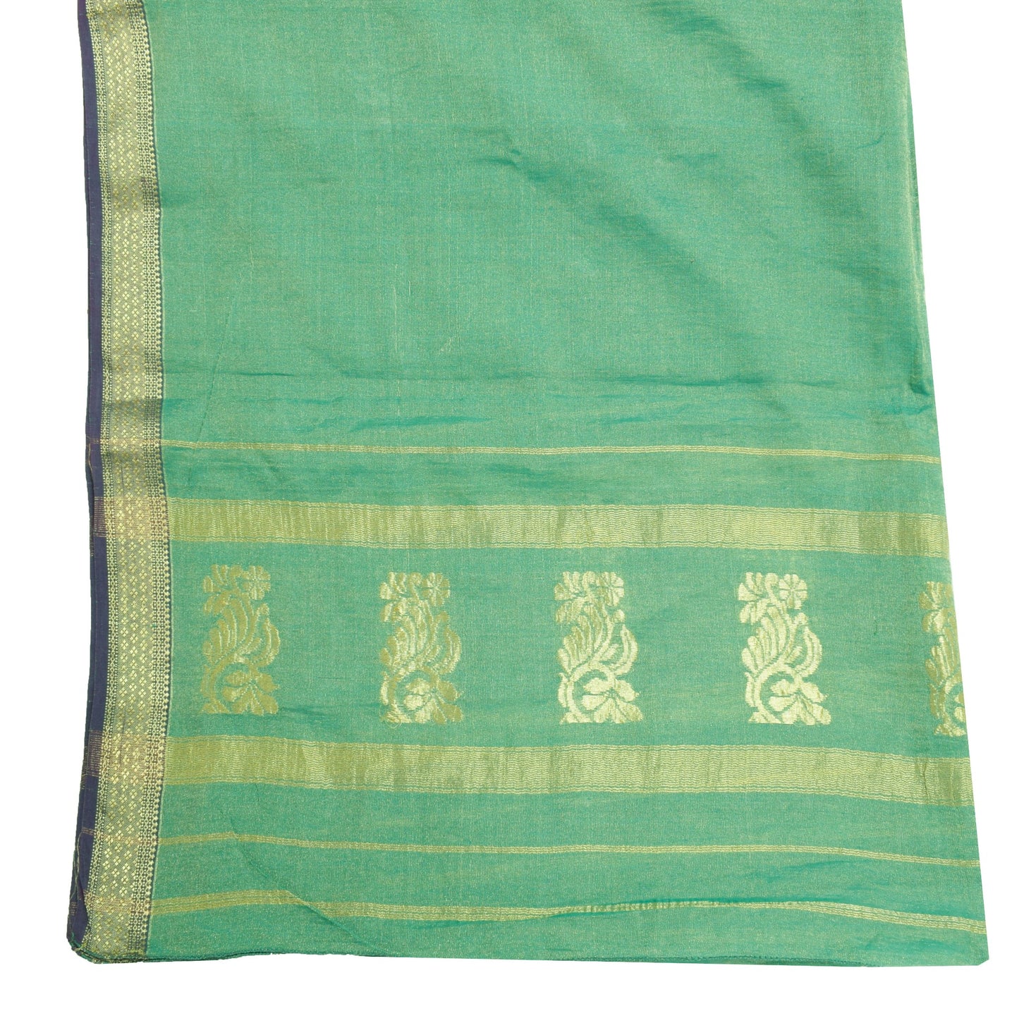 Sushila Vintage Green Woven Dupatta 100% Pure Tissue party Wear Long Stole Hijab