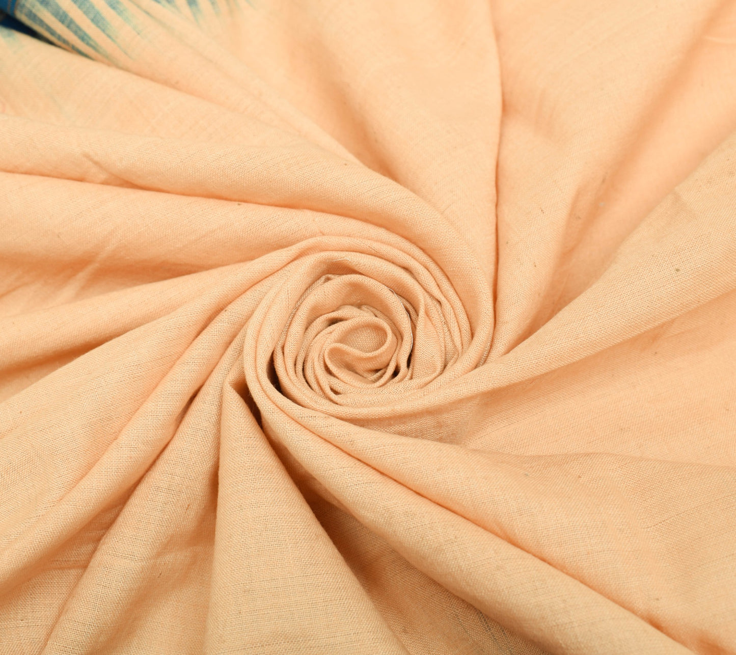 Sushila Vintage Beige 100% Pure Cotton Dupatta Hand Woven Ikat Long Stole Wrap