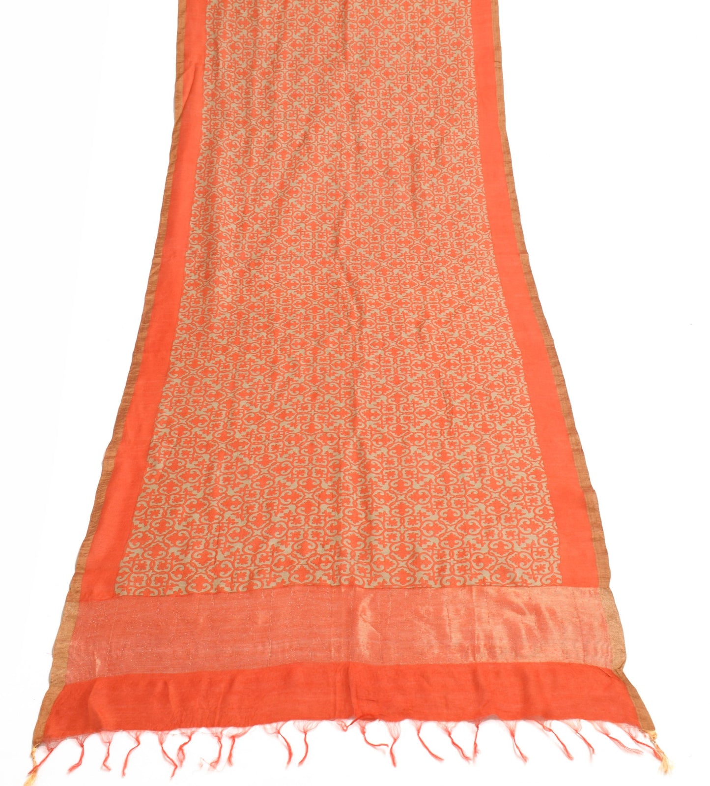 Sushila Vintage Floral Pure Silk Dupatta Printed & Woven Daily Wear Long Stole