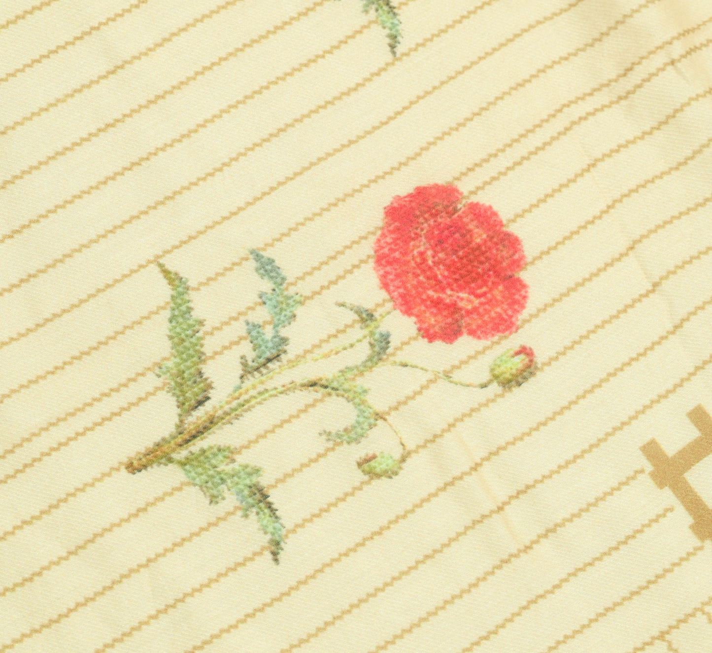 Sushila Vintage Beige Floral Dupatta 100% Pure Woolen Printed Long Stole Hijab