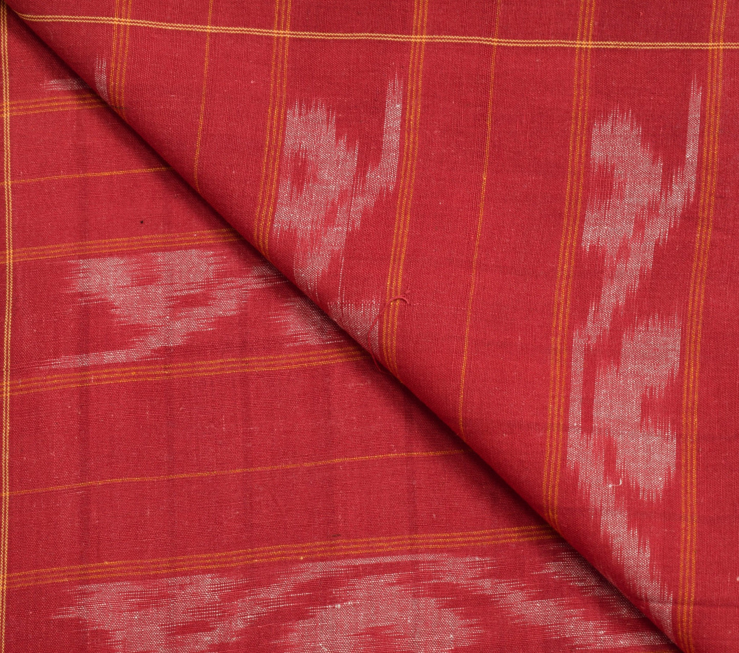 Sushila Vintage Black Maroon Dupatta 100% Pure Cotton Hand Woven Ikat Long Stole