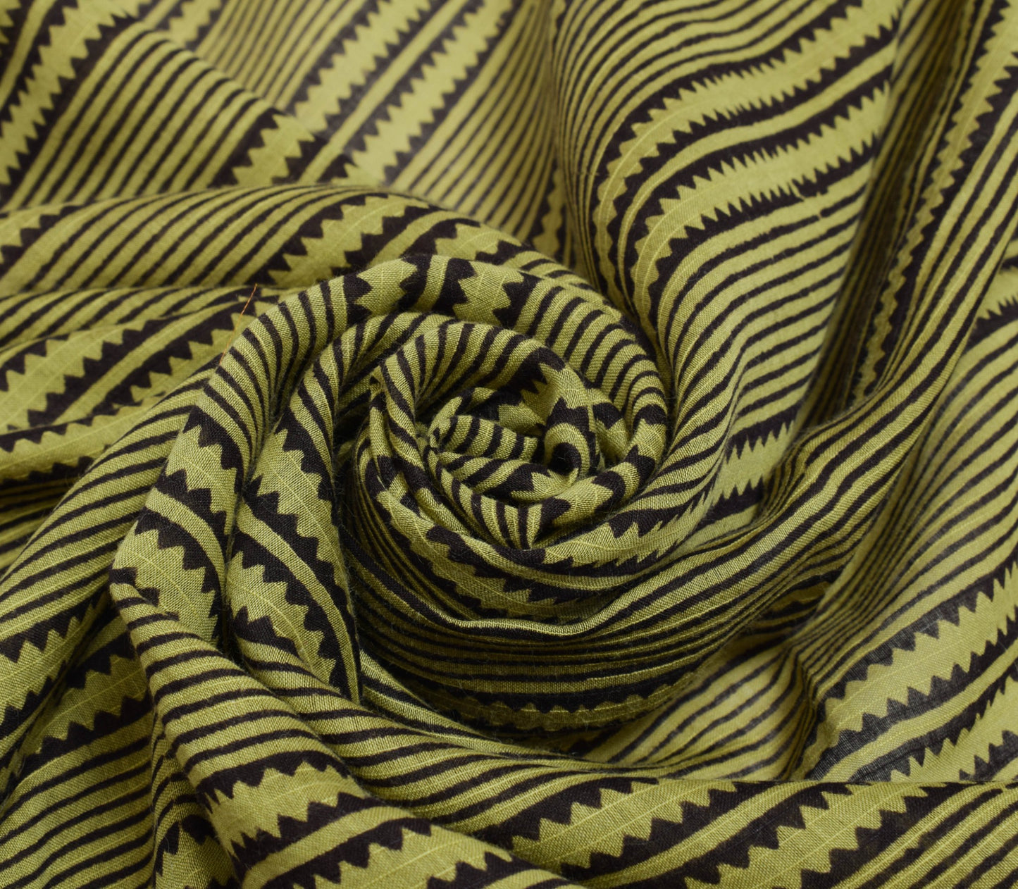 Sushila Vintage Green Hand Block Printed Dupatta 100%Pure Cotton Soft Long Stole